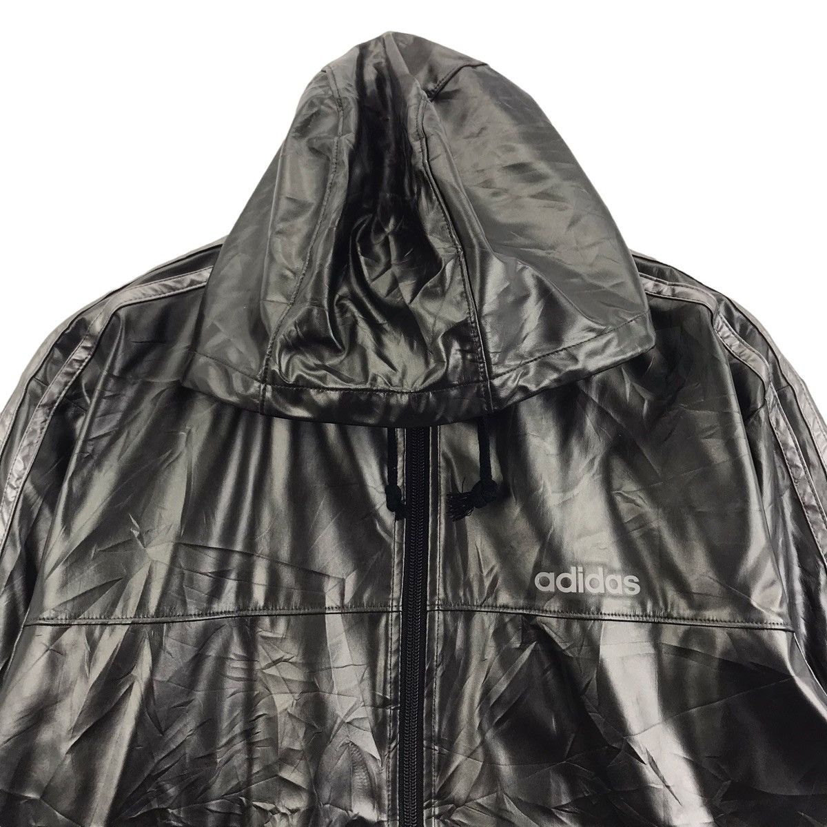 Adidas ADIDAS Equipment Sportswear Stripes Hooded Light Jacket Size US M / EU 48-50 / 2 - 2 Thumbnail
