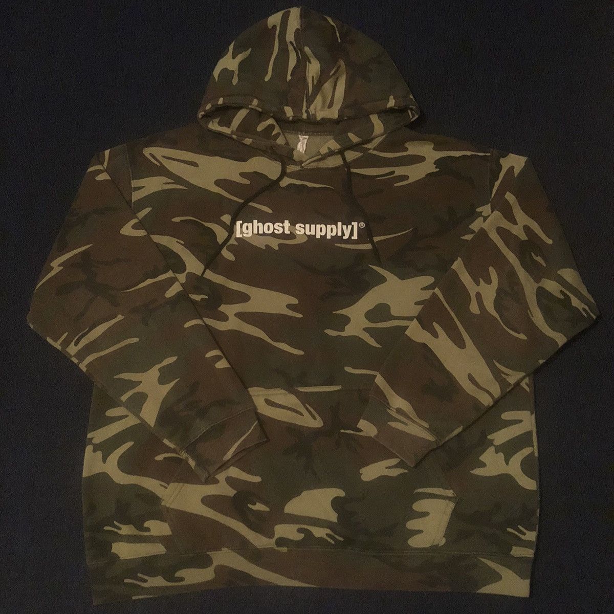 Ghost Supply Vintage Ghost Supply Basic Logo Camo Print Pullover Hoodie Size US L / EU 52-54 / 3 - 2 Thumbnail
