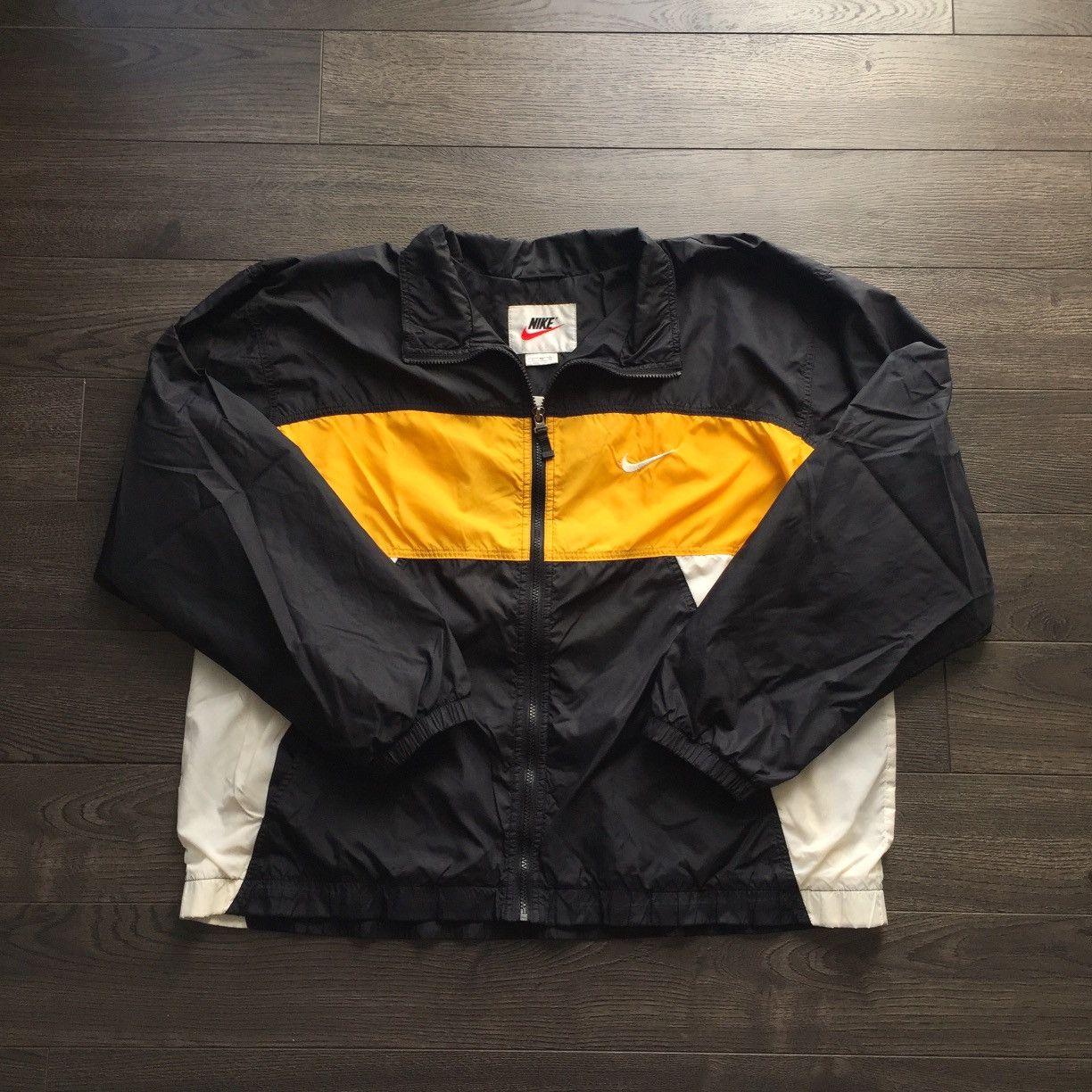 Nike × Vintage Vintage 90s Nike Spellout Windbreaker Jacket Size US XL / EU 56 / 4 - 3 Thumbnail
