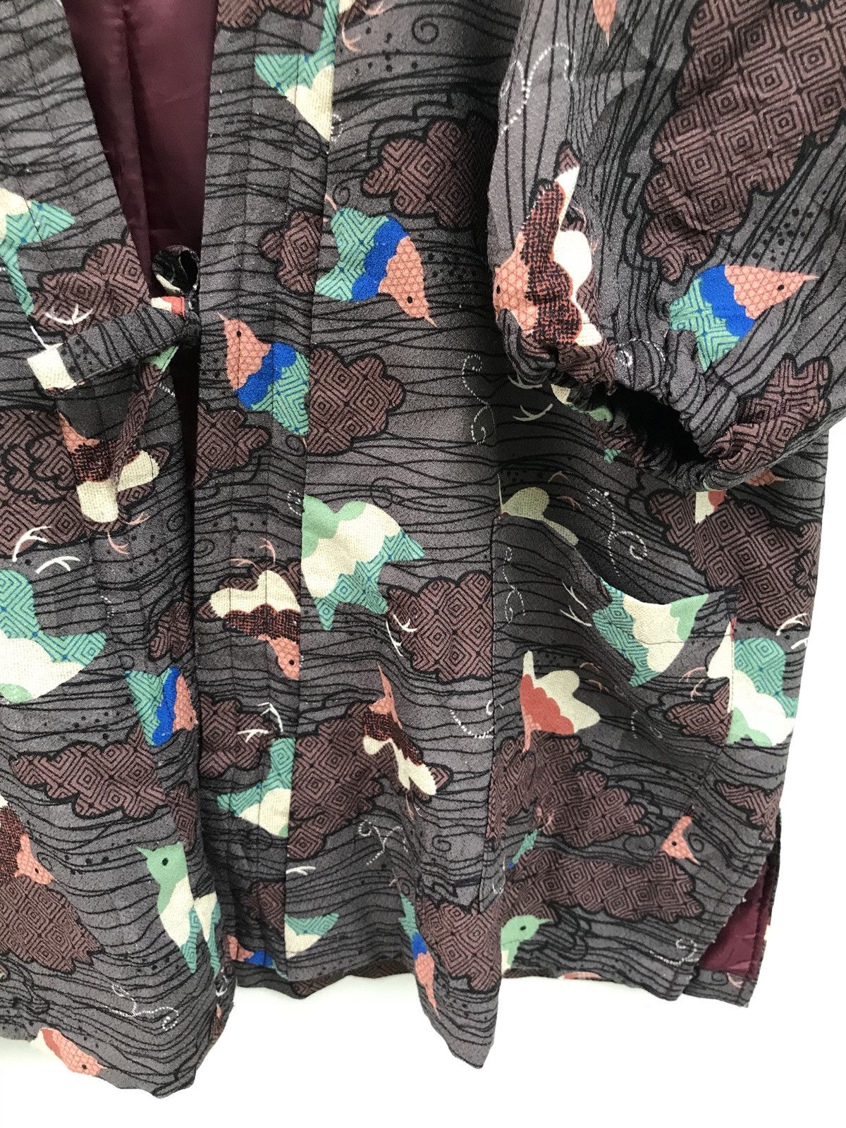 Japanese Brand × Vintage Vintage Japanese Kimono Sanjuro Over Print Quilted Jacket Size US M / EU 48-50 / 2 - 5 Thumbnail