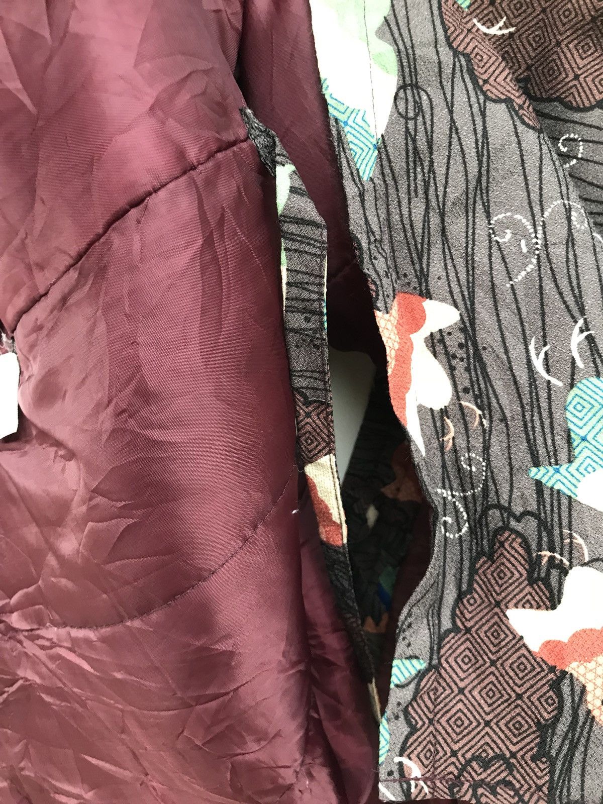 Japanese Brand × Vintage Vintage Japanese Kimono Sanjuro Over Print Quilted Jacket Size US M / EU 48-50 / 2 - 10 Thumbnail