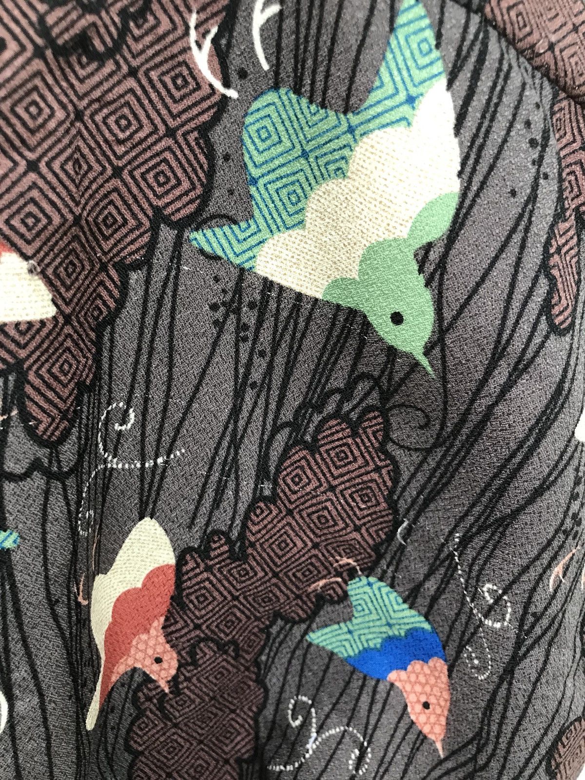Japanese Brand × Vintage Vintage Japanese Kimono Sanjuro Over Print Quilted Jacket Size US M / EU 48-50 / 2 - 9 Thumbnail
