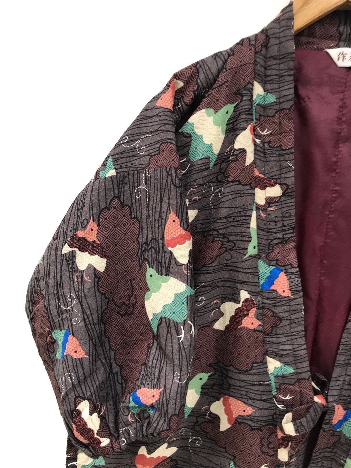 Japanese Brand × Vintage Vintage Japanese Kimono Sanjuro Over Print Quilted Jacket Size US M / EU 48-50 / 2 - 3 Thumbnail