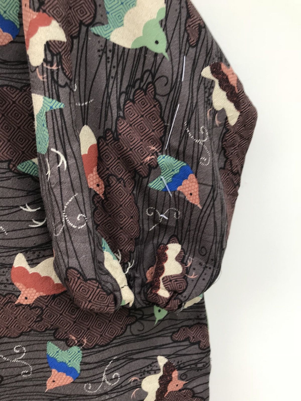 Japanese Brand × Vintage Vintage Japanese Kimono Sanjuro Over Print Quilted Jacket Size US M / EU 48-50 / 2 - 8 Thumbnail