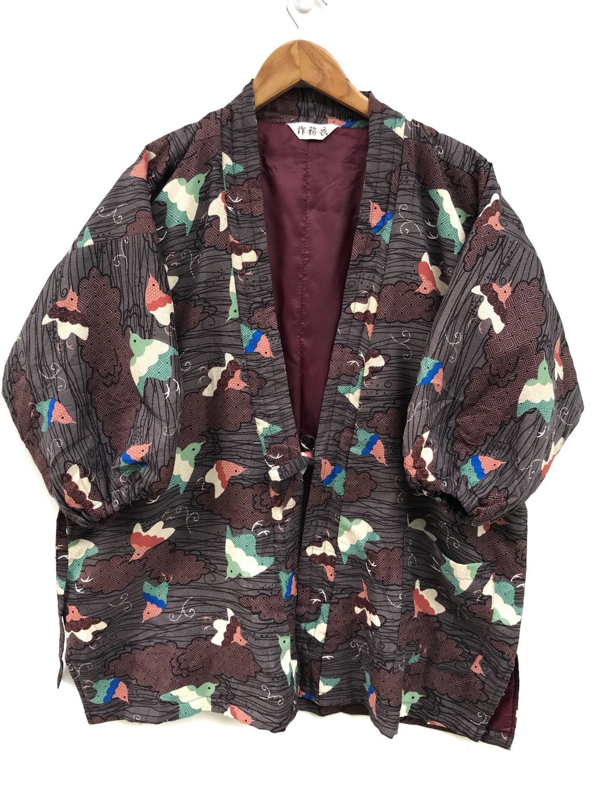 Japanese Brand × Vintage Vintage Japanese Kimono Sanjuro Over Print Quilted Jacket Size US M / EU 48-50 / 2 - 2 Thumbnail