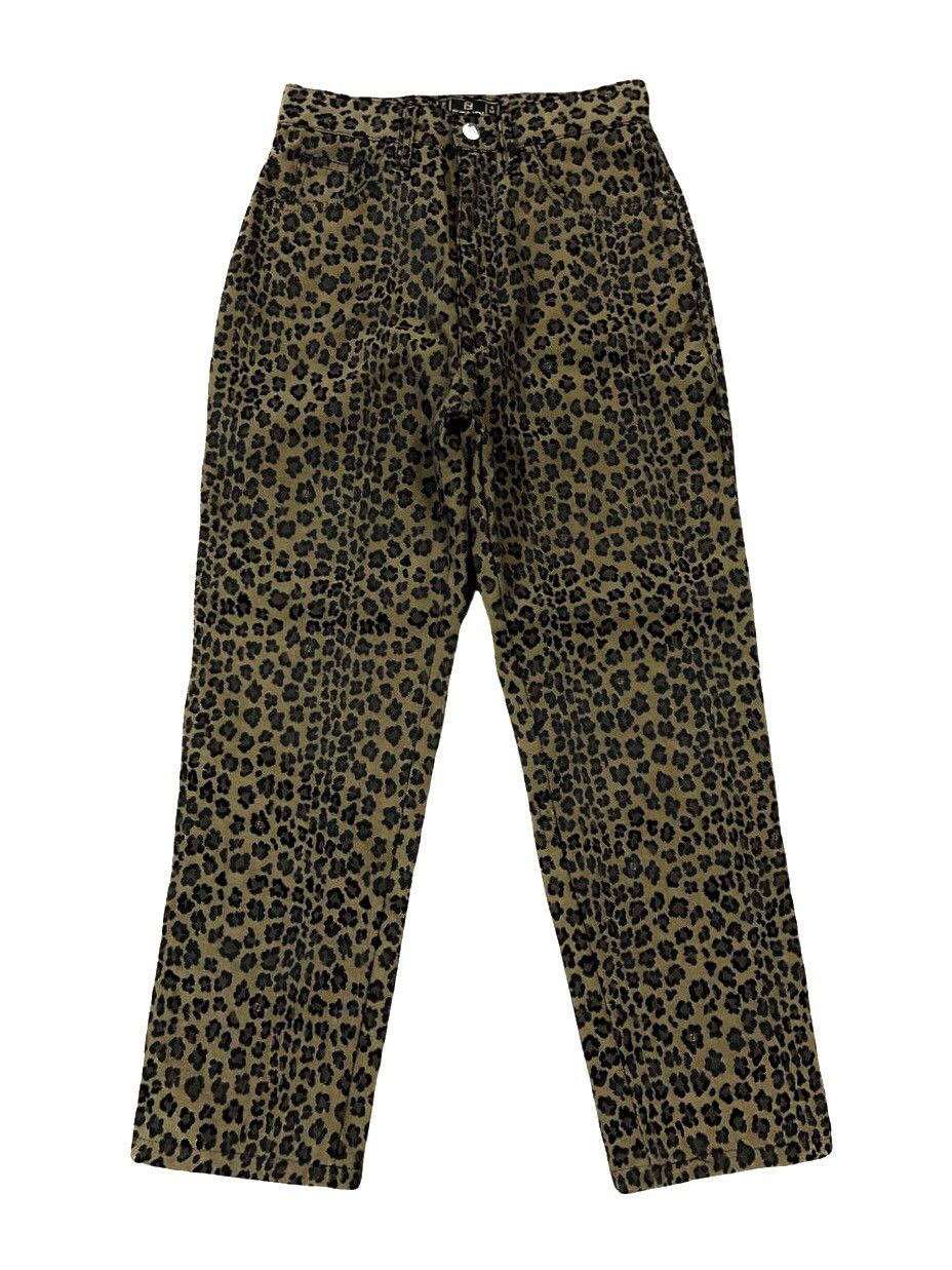 Fendi Vintage Authentic Fendi All Over Print Leopard Print Pants Size US 26 / EU 42 - 3 Thumbnail