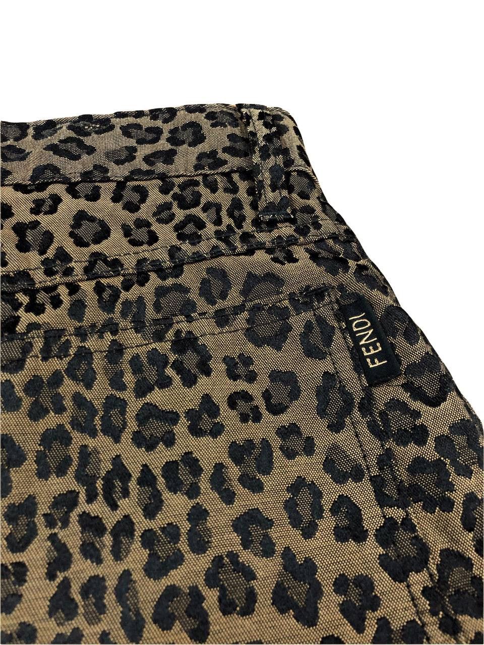 Fendi Vintage Authentic Fendi All Over Print Leopard Print Pants Size US 26 / EU 42 - 4 Thumbnail
