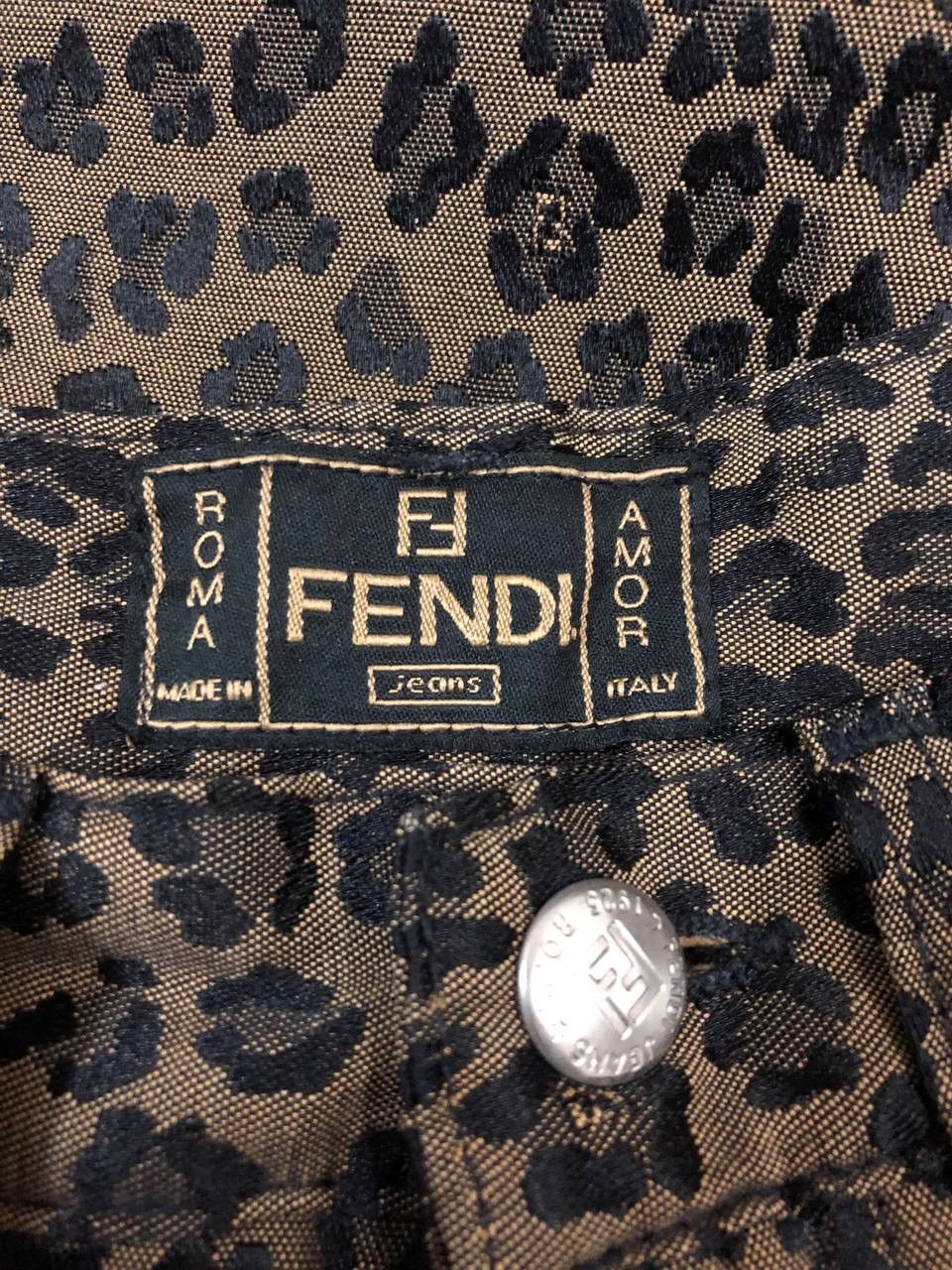 Fendi Vintage Authentic Fendi All Over Print Leopard Print Pants Size US 26 / EU 42 - 5 Thumbnail