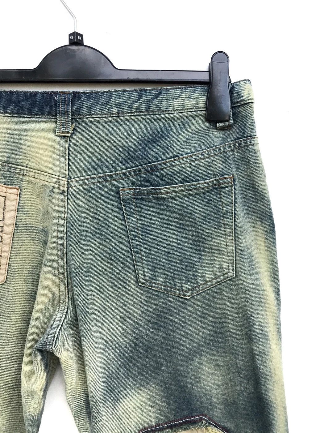 Japanese Brand Japanese Brand Gun Wolf Patchwork Distressed Kapital Style Size US 29 - 13 Thumbnail