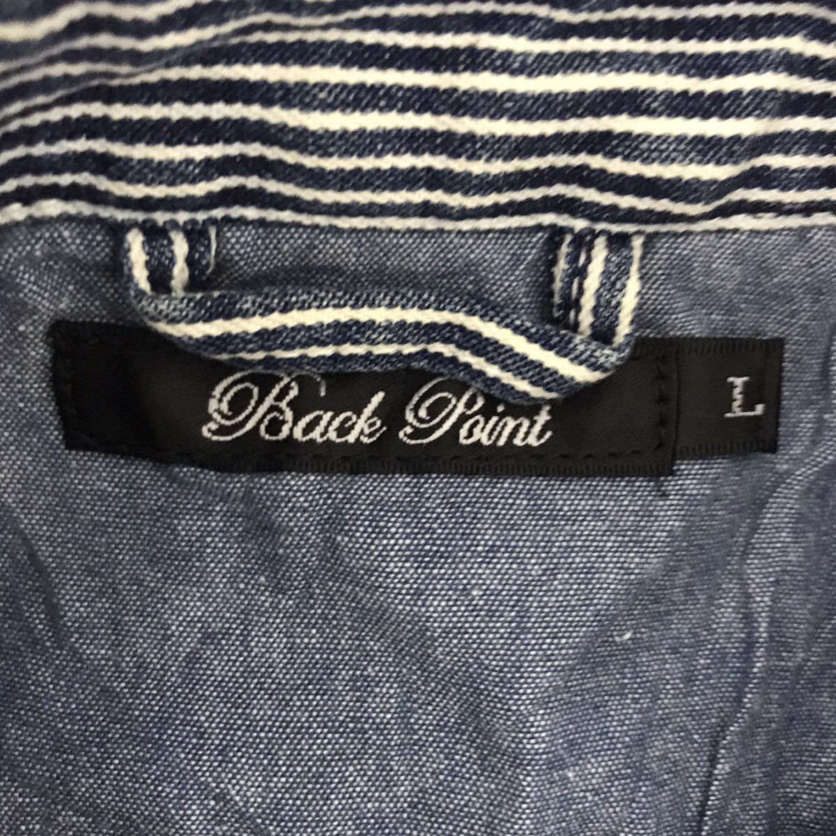 Japanese Brand BACK POINT Japanese Brand Stripes Hickory Jeans Denim Jacket Size US L / EU 52-54 / 3 - 4 Thumbnail