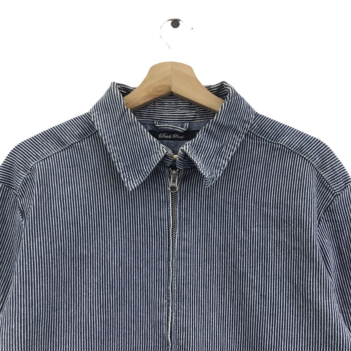Japanese Brand BACK POINT Japanese Brand Stripes Hickory Jeans Denim Jacket Size US L / EU 52-54 / 3 - 2 Thumbnail