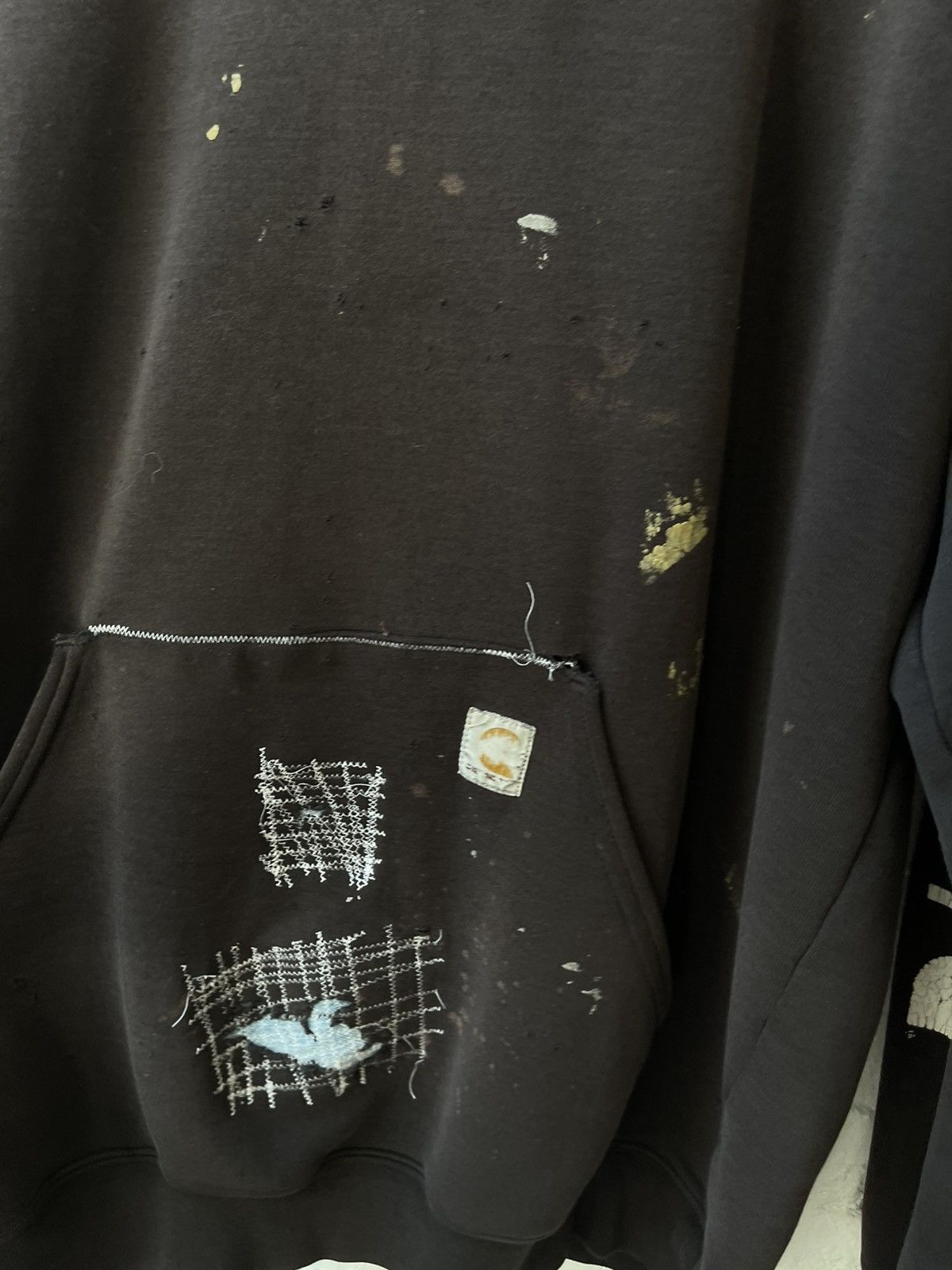 Carhartt × Vintage Vintage THRASHED Custom Carhartt PATCH WORK Hoodie XL XXL Size US XL / EU 56 / 4 - 7 Thumbnail