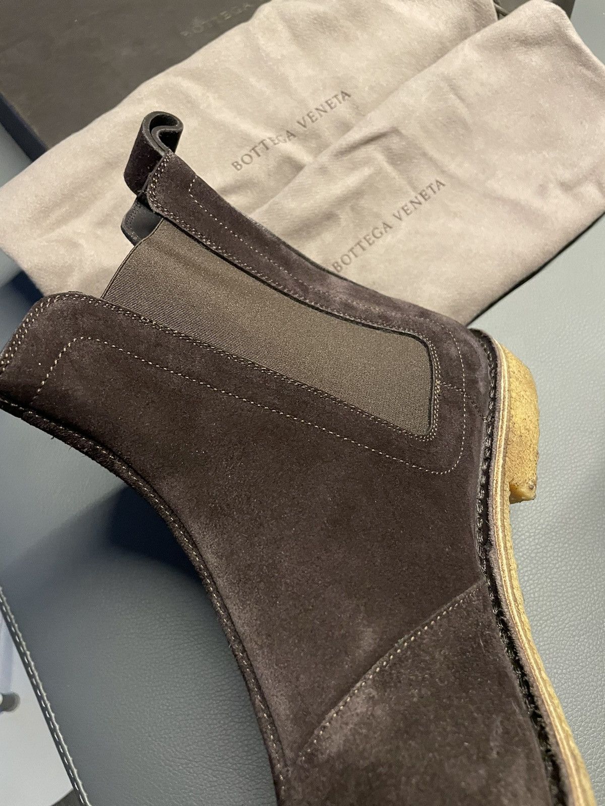 Bottega Veneta × Tomas Maier $1K+ Value Brand NEW Runway Classic Suede Chelsea Boots Size US 10.5 / EU 43-44 - 19 Thumbnail