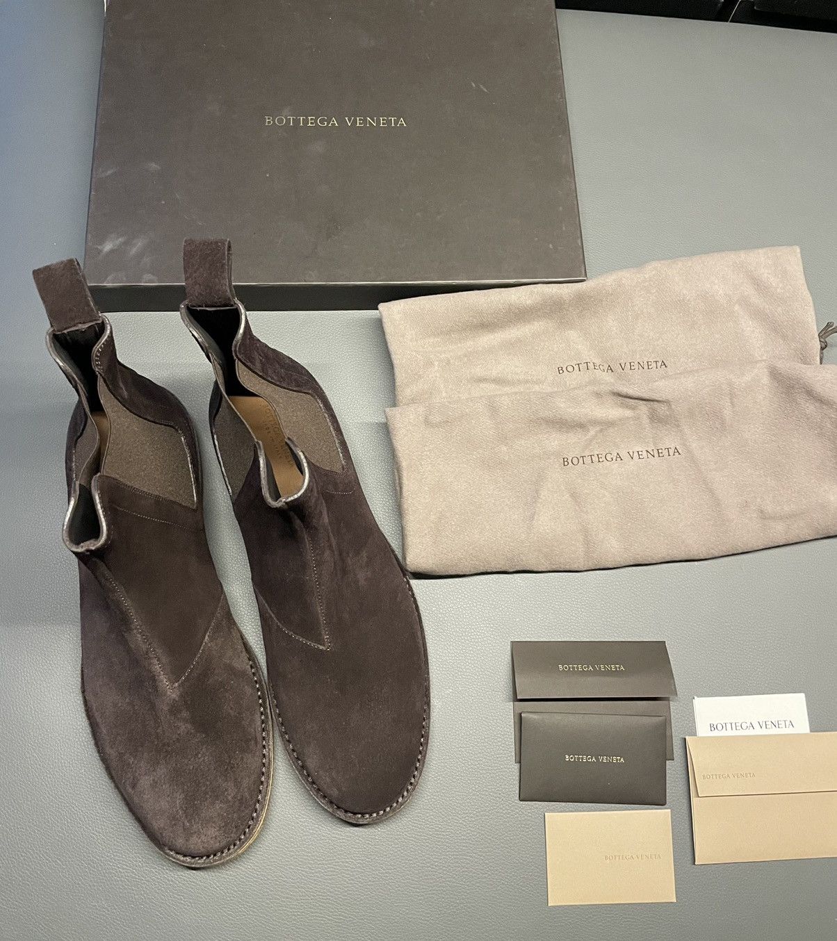 Bottega Veneta × Tomas Maier $1K+ Value Brand NEW Runway Classic Suede Chelsea Boots Size US 10.5 / EU 43-44 - 24 Thumbnail