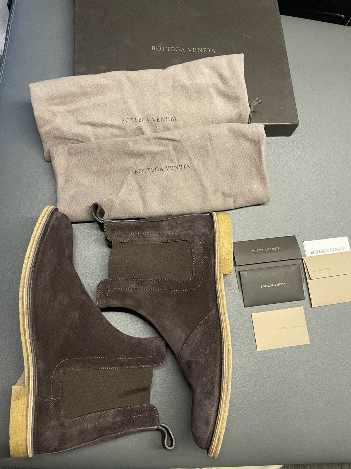 Bottega Veneta × Tomas Maier $1K+ Value Brand NEW Runway Classic Suede Chelsea Boots Size US 10.5 / EU 43-44 - 21 Thumbnail