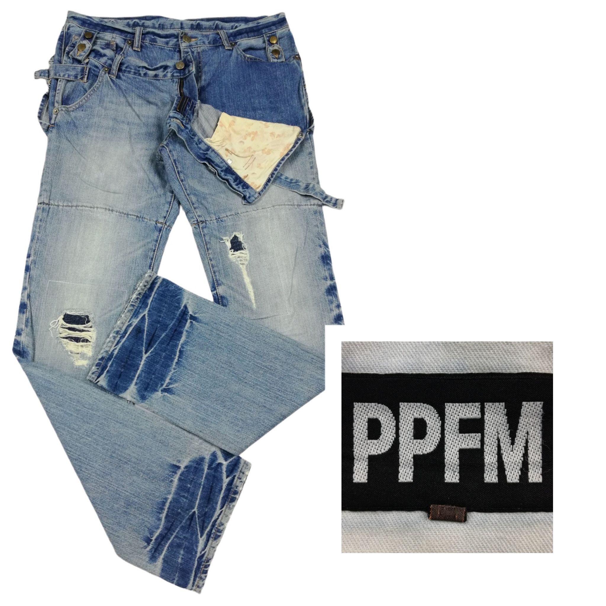 Distressed Denim 🔥RARE PPFM Double Waisted Lightwash Distressed