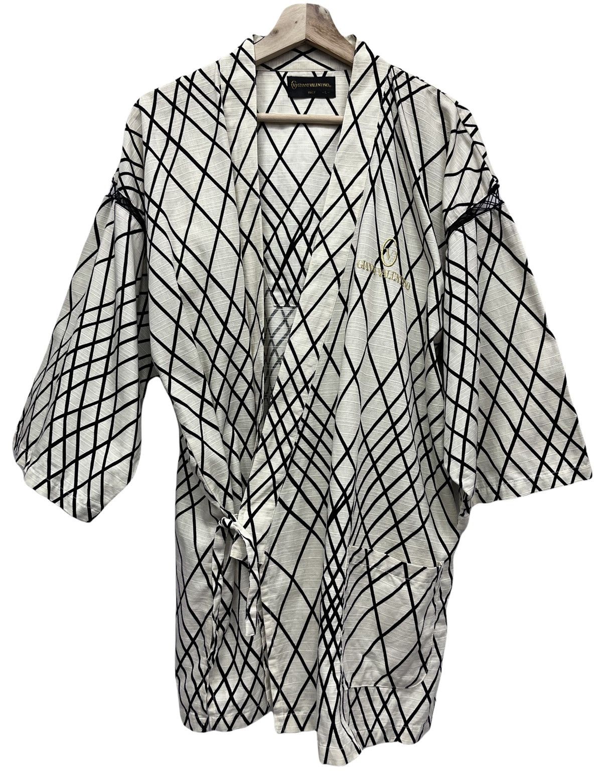 Gianni Valentino 90's GIANNI VALENTINO ITALY Cardigan Kimono Japanese Style Size US M / EU 48-50 / 2 - 4 Thumbnail