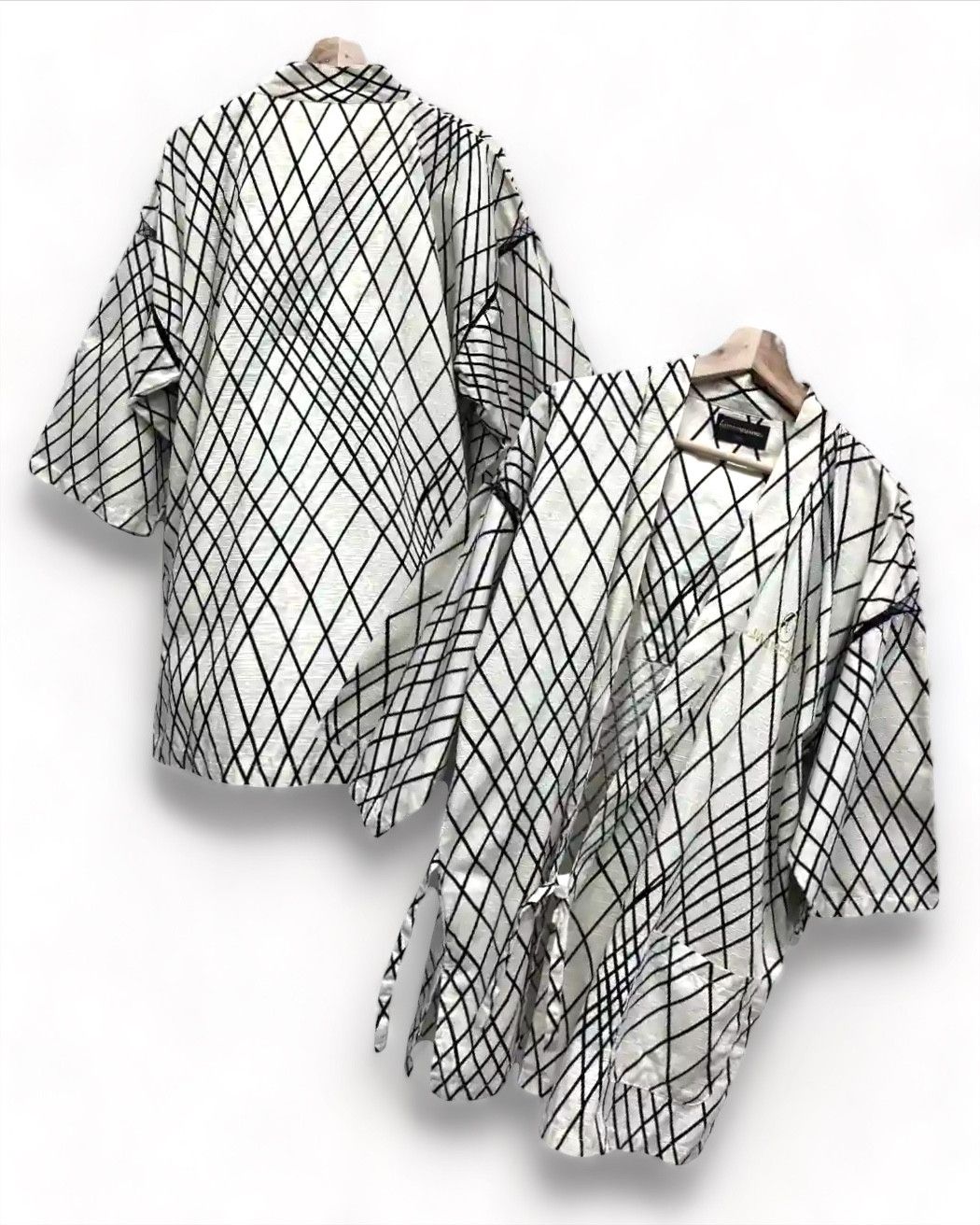 Gianni Valentino 90's GIANNI VALENTINO ITALY Cardigan Kimono Japanese Style Size US M / EU 48-50 / 2 - 1 Thumbnail