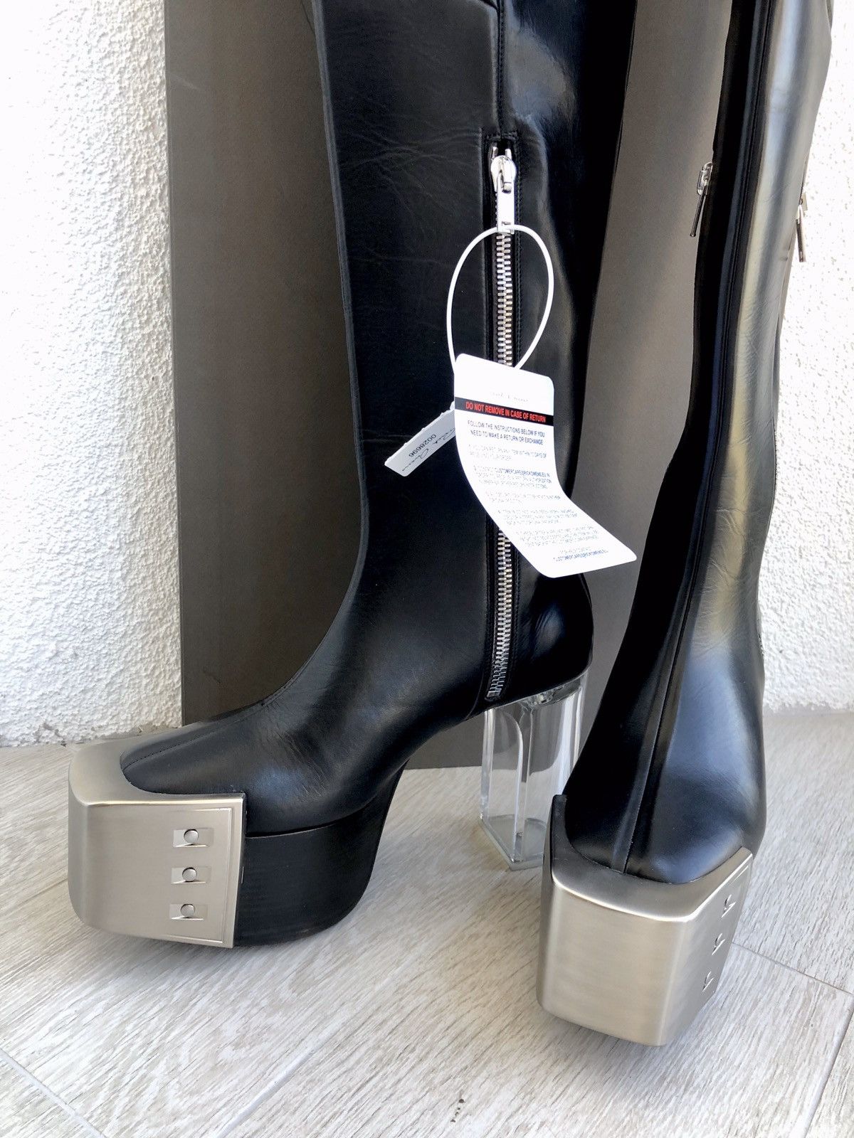 Rick Owens NEW 🔥 SHIELDED BEVEL GRILL KISS BOOT PHLEGETHON PLATFORMS 45 Size US 12 / EU 45 - 5 Thumbnail