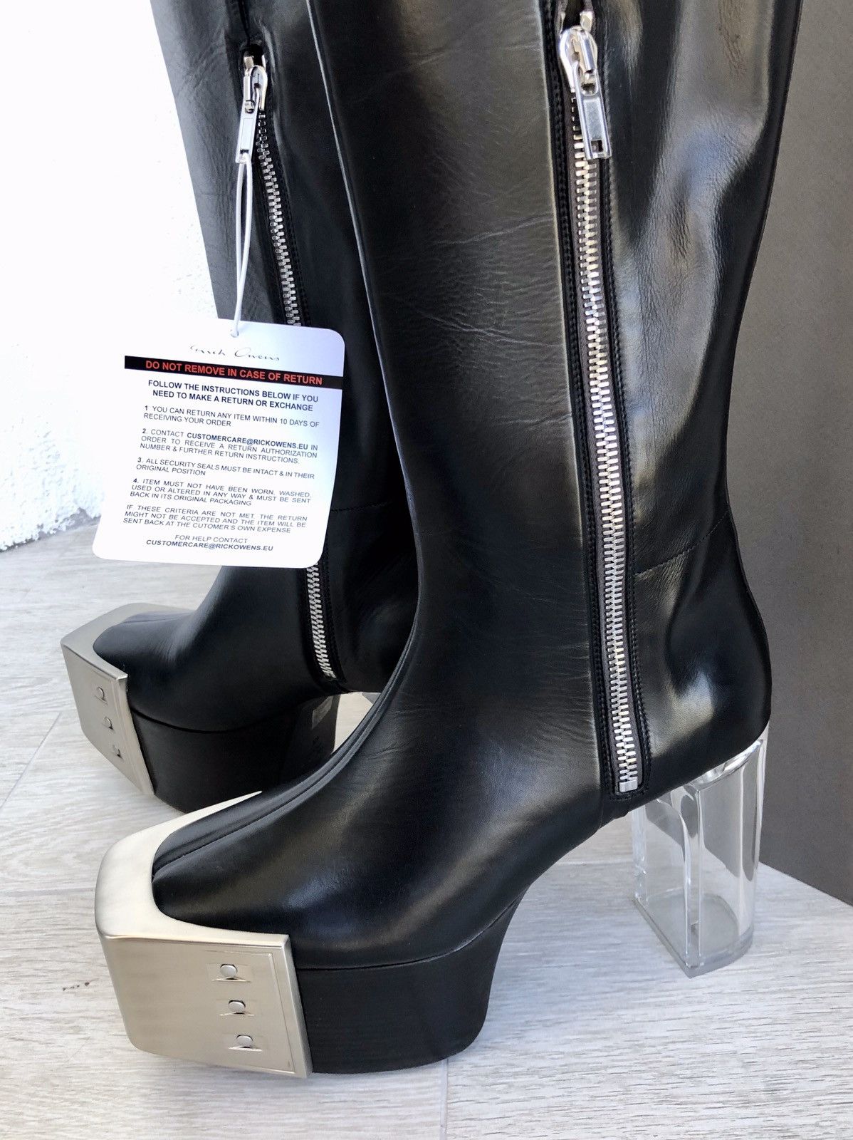 Rick Owens NEW 🔥 SHIELDED BEVEL GRILL KISS BOOT PHLEGETHON PLATFORMS 45 Size US 12 / EU 45 - 9 Thumbnail
