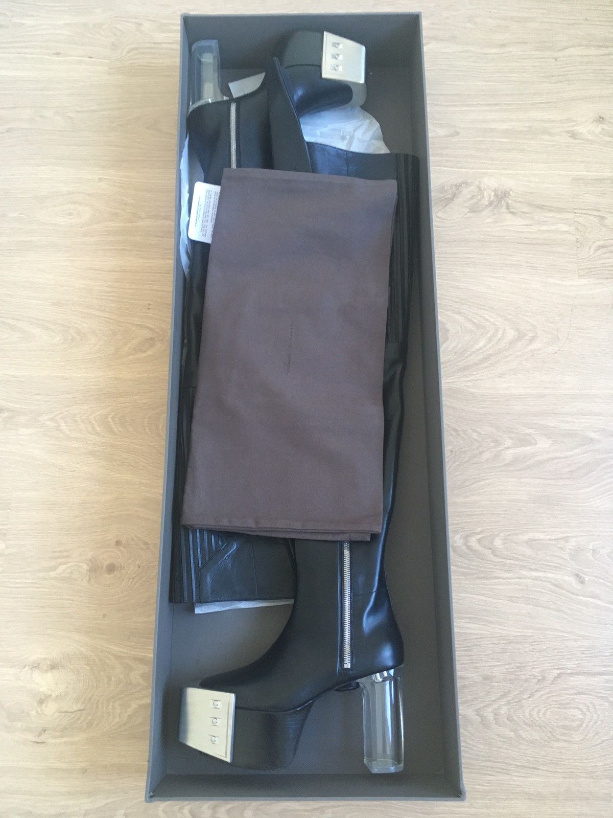Rick Owens NEW 🔥 SHIELDED BEVEL GRILL KISS BOOT PHLEGETHON PLATFORMS 45 Size US 12 / EU 45 - 16 Thumbnail
