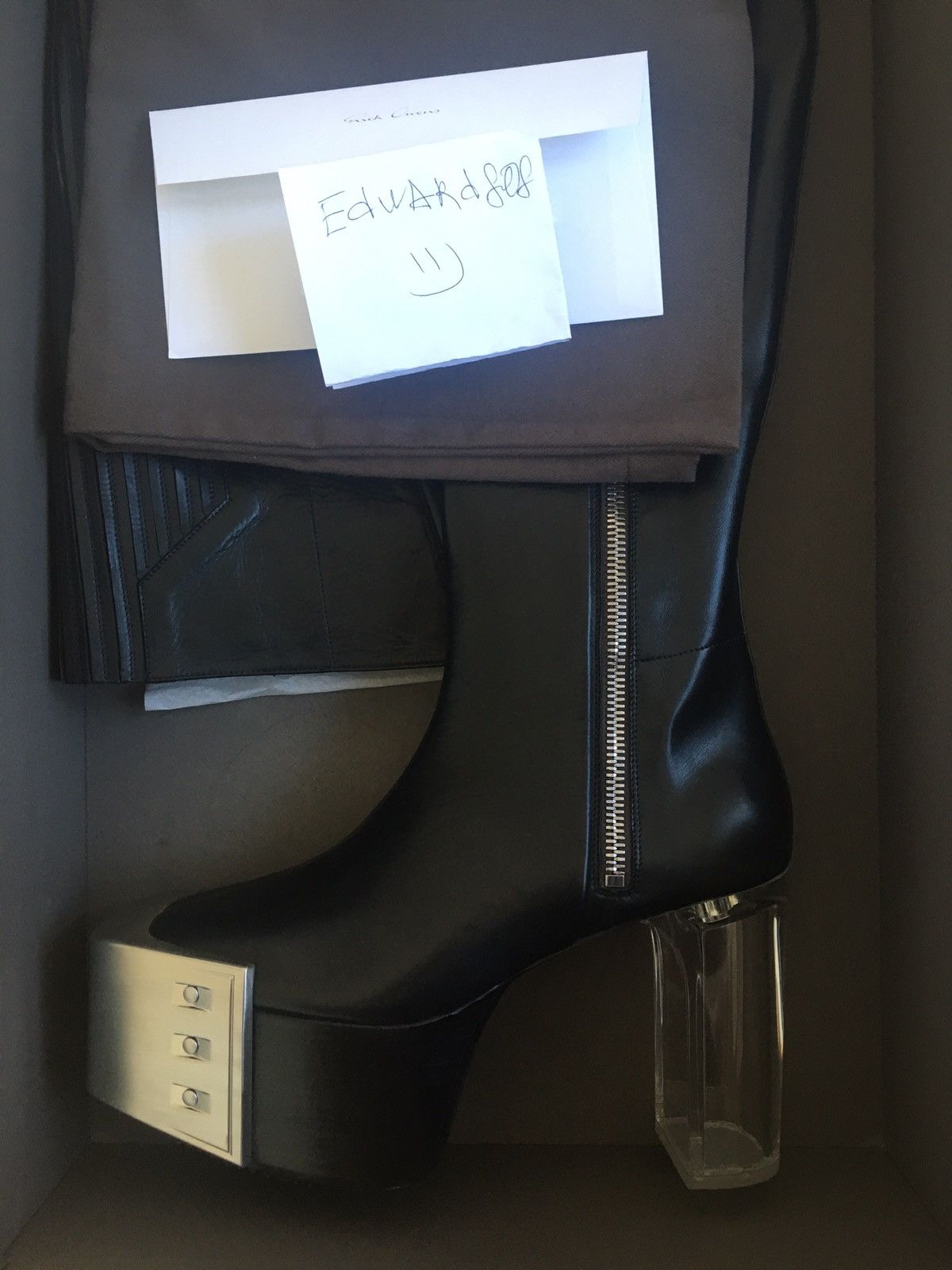 Rick Owens NEW 🔥 SHIELDED BEVEL GRILL KISS BOOT PHLEGETHON PLATFORMS 45 Size US 12 / EU 45 - 15 Thumbnail