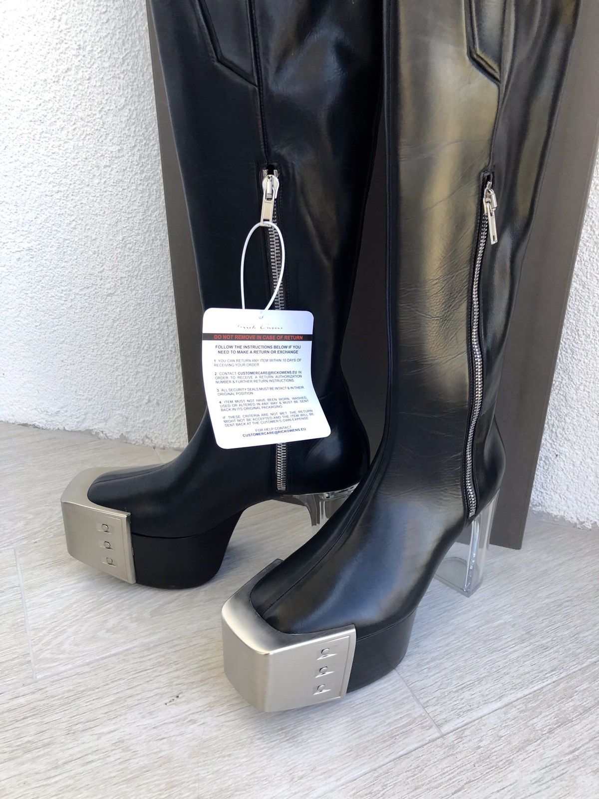 Rick Owens NEW 🔥 SHIELDED BEVEL GRILL KISS BOOT PHLEGETHON PLATFORMS 45 Size US 12 / EU 45 - 7 Thumbnail