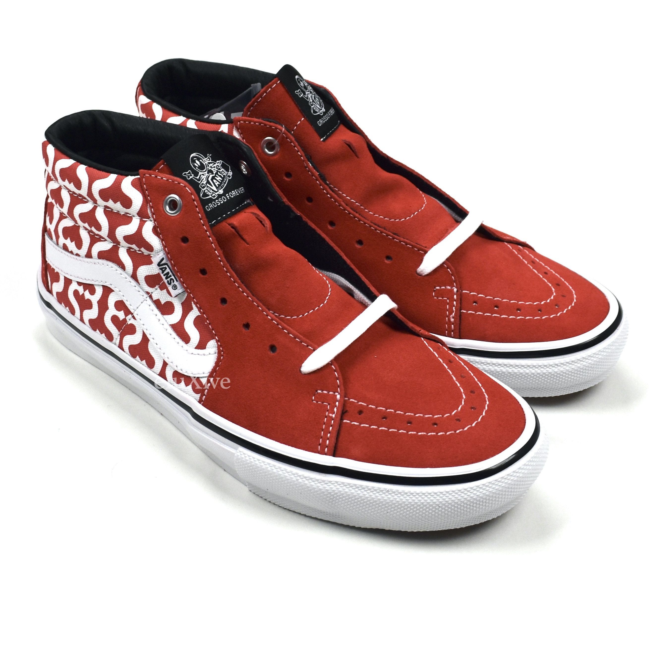 image of Supreme Vans Skate Grosso Mid Red S Monogram Sneakers Ds, Men's (Size 10)