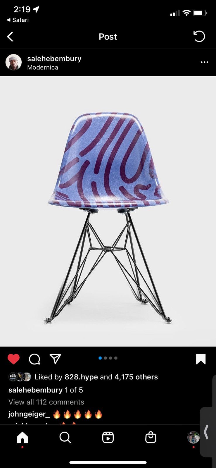 Modernica *1 of 5* F&F Salehe Bembury Eiffel Shell Chair Size ONE SIZE - 19 Thumbnail