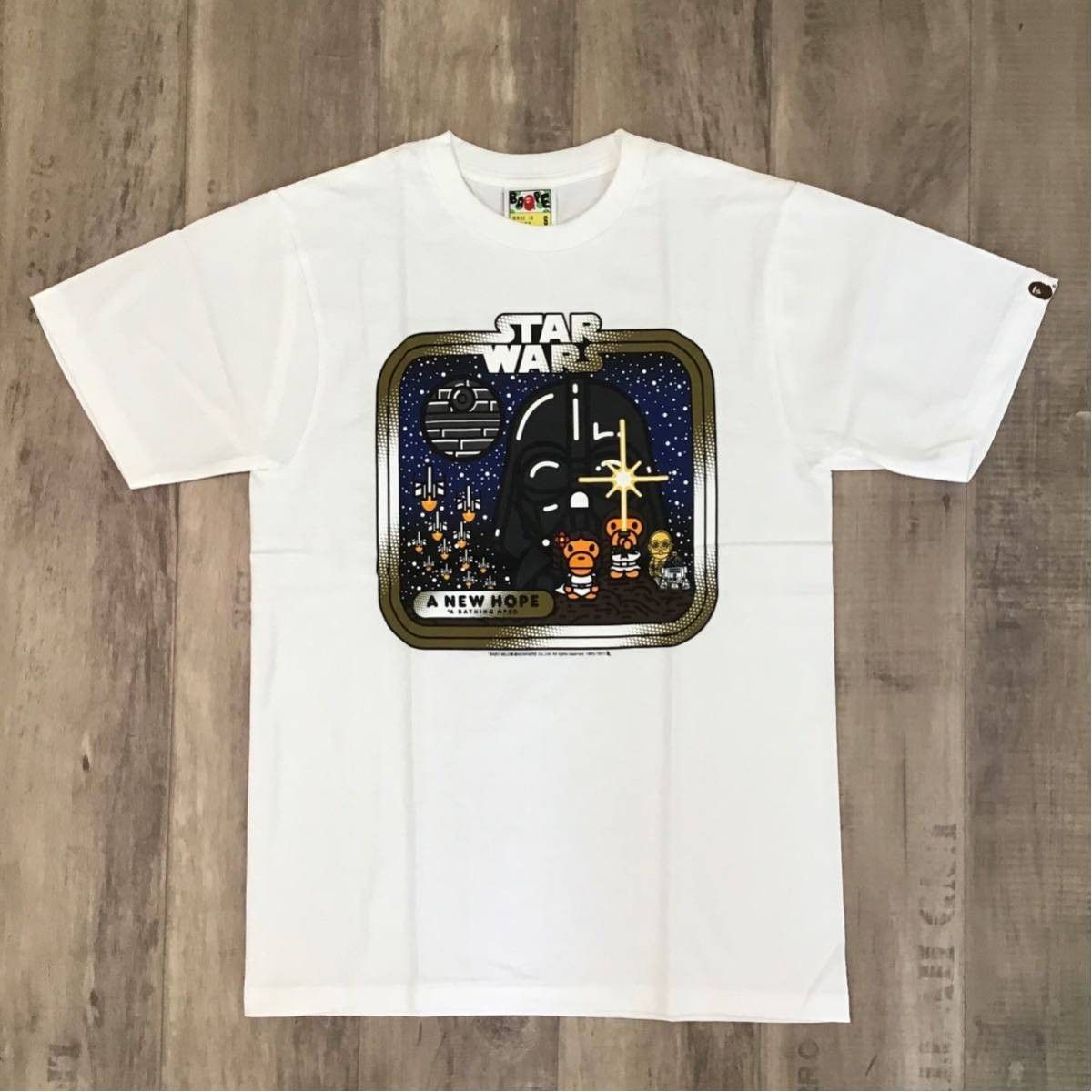 image of Bape × Starwars Milo Lisa Darth Vader T-Shirt A Bathing Ape in White, Men's (Size Small)
