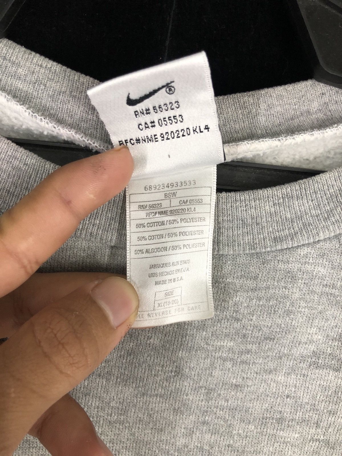 Nike × Vintage Vintage Nike Sweatshirt cw21 Size US XL / EU 56 / 4 - 8 Thumbnail