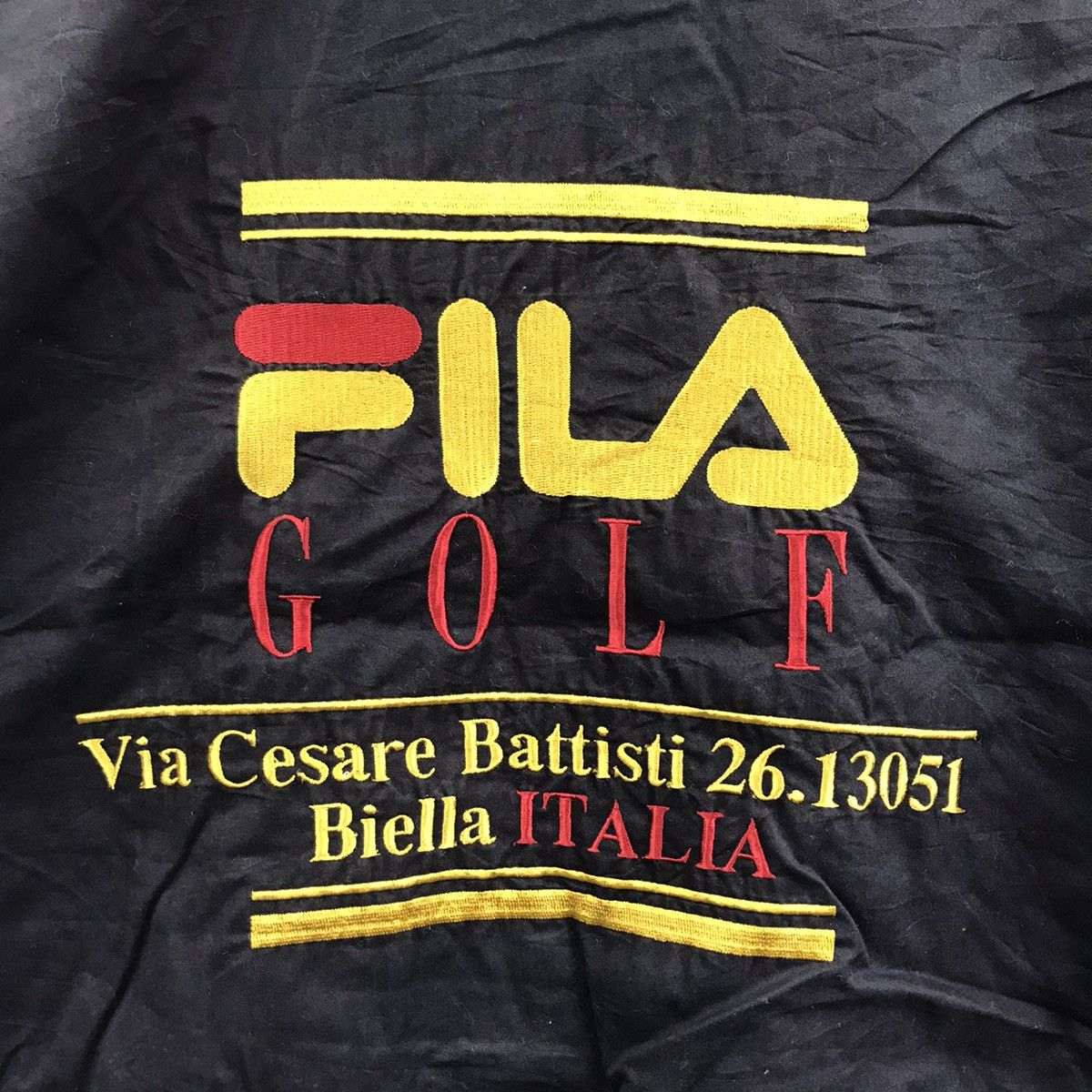 Fila FILA GOLF Biella Italia Embroidered Sport Black BomberJacket Size US XL / EU 56 / 4 - 2 Thumbnail