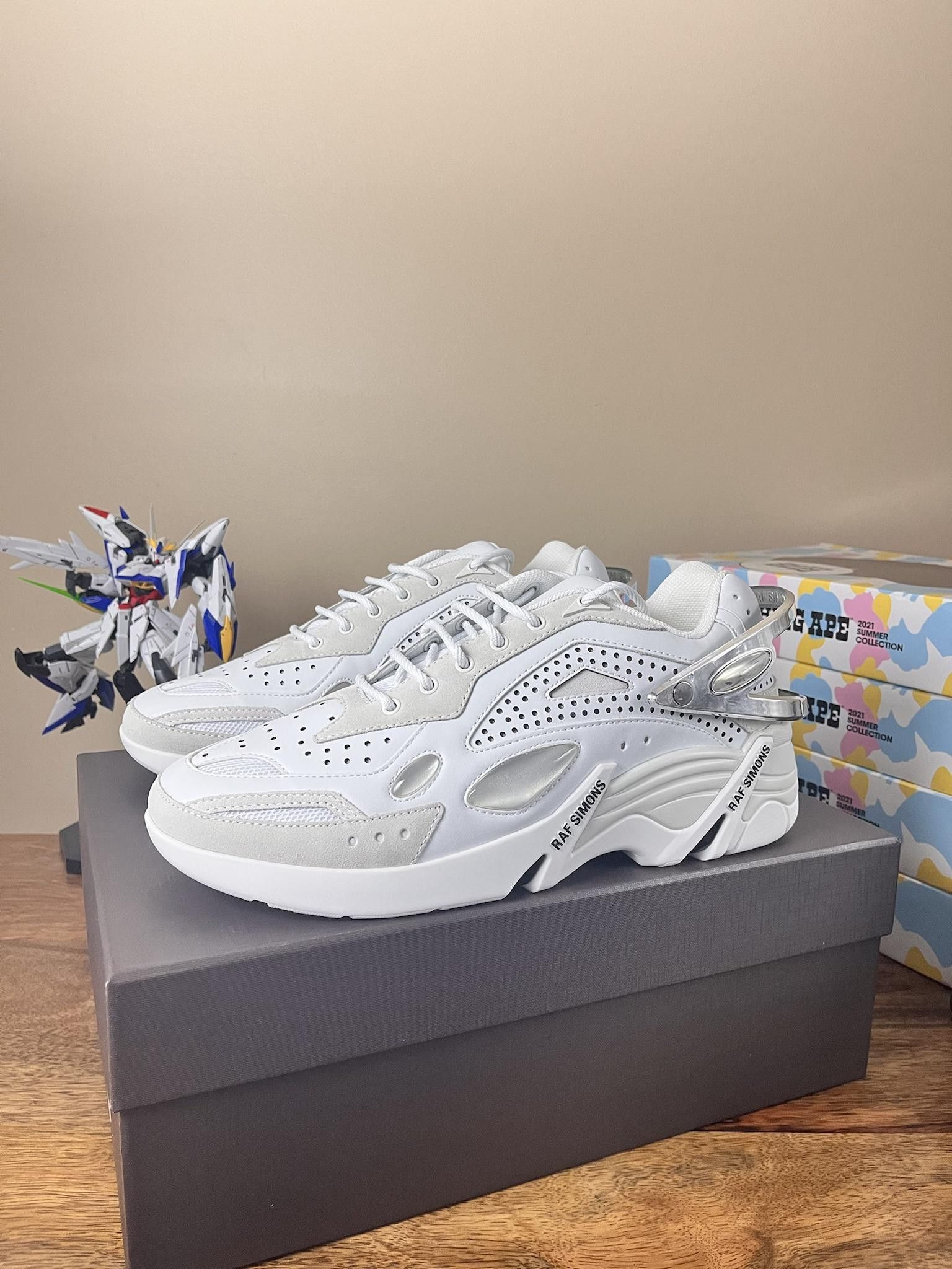image of Raf Simons New Cylon-21 Platinum White / Silver Shoes, Men's (Size 12)