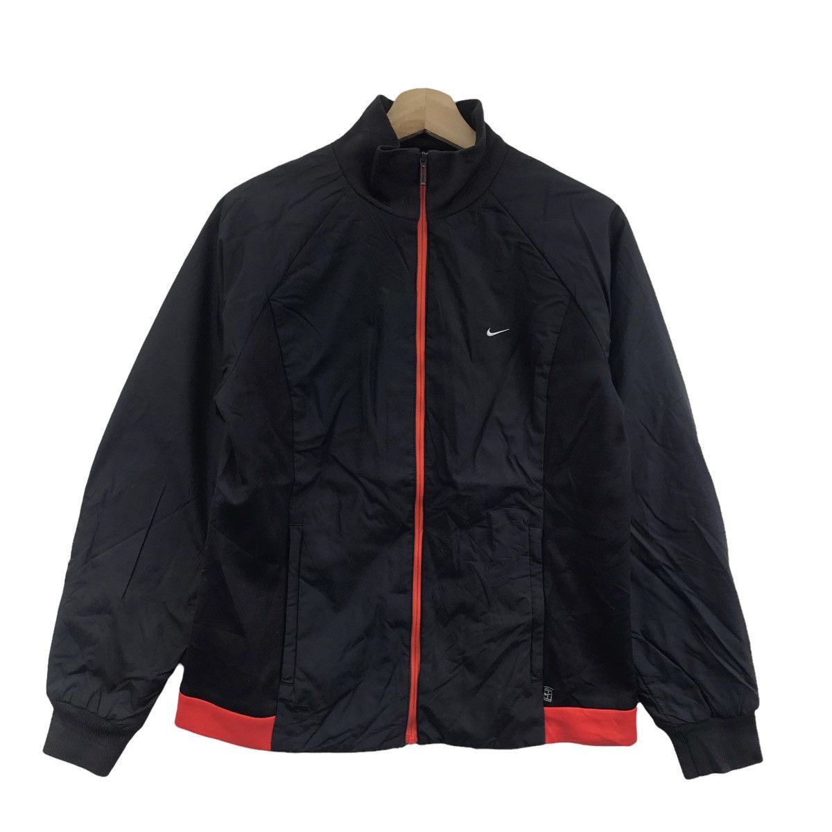 Nike NIKE CLIMA FIT Swoosh Sport Black Zipper Bomber Jacket | Grailed