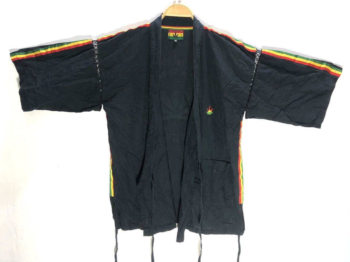 Bob Marley REGAE edition CANNABIS KIMONO Rasta stripe Size US M / EU 48-50 / 2 - 8 Thumbnail