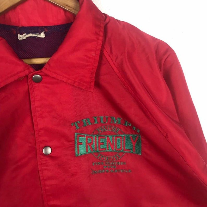 Vintage Vintage 90s TRIUMPH FRIENDLY Motobike Motocross Size US L / EU 52-54 / 3 - 3 Thumbnail