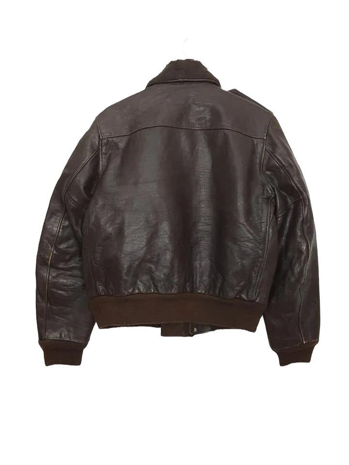 Schott Vtg. Schott G-1 Leather Quilted Lined Flight Aviator Jacket Size US L / EU 52-54 / 3 - 4 Thumbnail