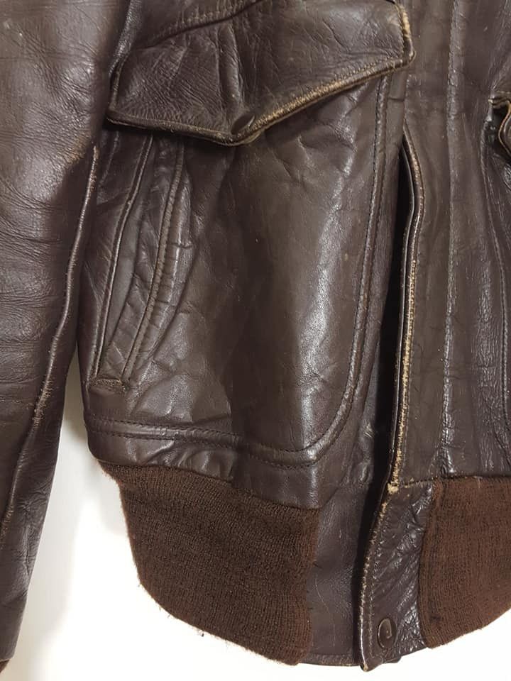 Schott Vtg. Schott G-1 Leather Quilted Lined Flight Aviator Jacket Size US L / EU 52-54 / 3 - 18 Thumbnail
