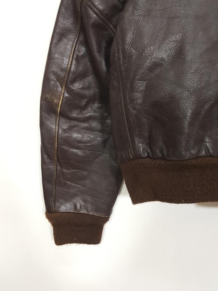 Schott Vtg. Schott G-1 Leather Quilted Lined Flight Aviator Jacket Size US L / EU 52-54 / 3 - 19 Thumbnail