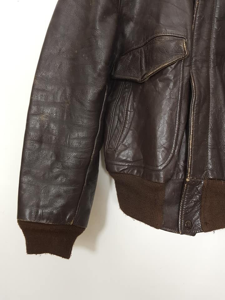 Schott Vtg. Schott G-1 Leather Quilted Lined Flight Aviator Jacket Size US L / EU 52-54 / 3 - 24 Thumbnail
