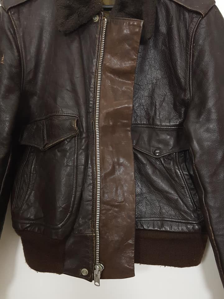 Schott Vtg. Schott G-1 Leather Quilted Lined Flight Aviator Jacket Size US L / EU 52-54 / 3 - 5 Thumbnail