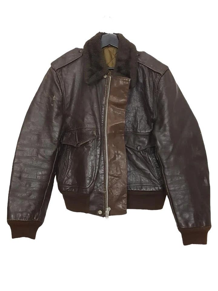 Schott Vtg. Schott G-1 Leather Quilted Lined Flight Aviator Jacket Size US L / EU 52-54 / 3 - 2 Thumbnail