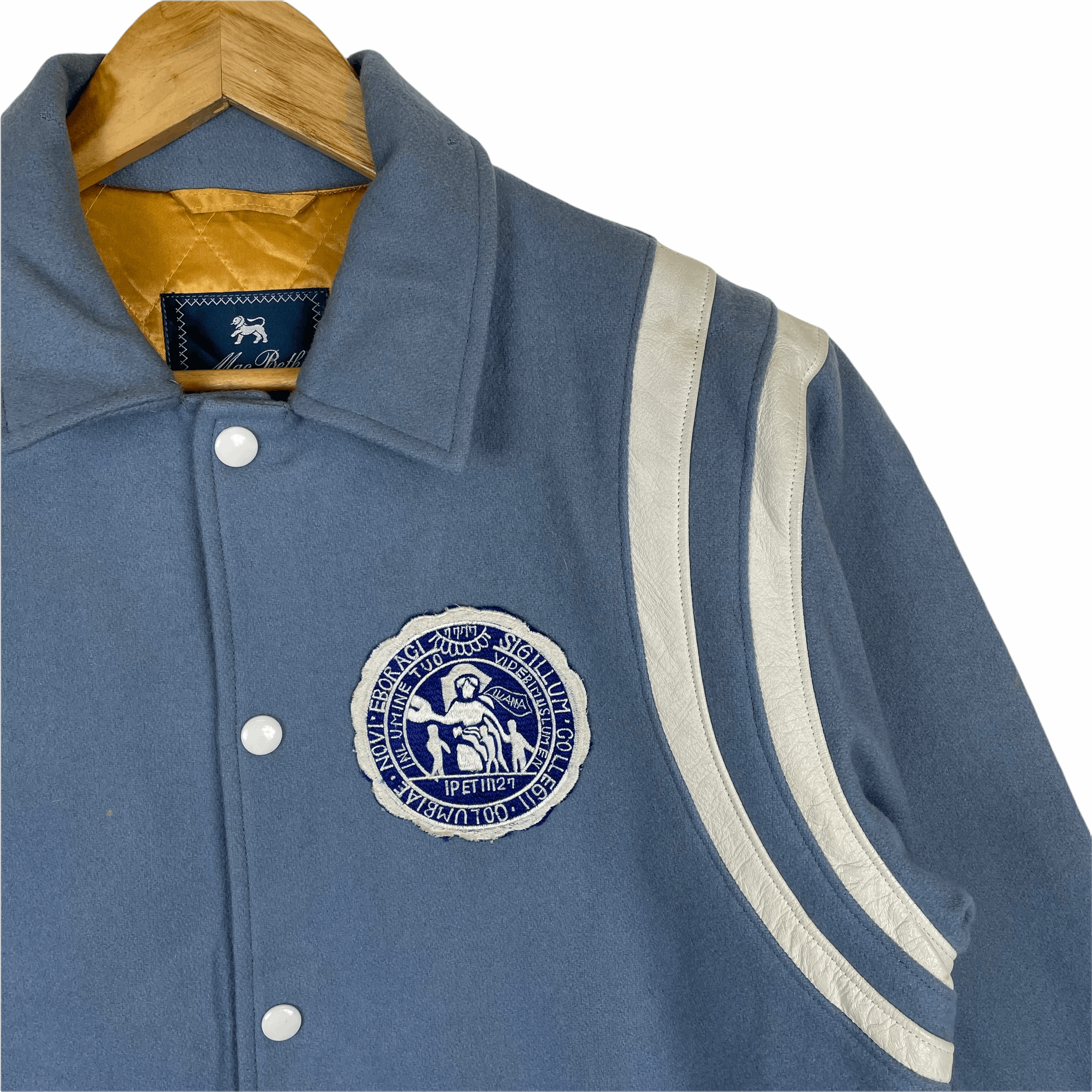 Macbeth Vintage 90 MACBETH SIGILLUM COLLEGII Leather Varsity Jacket Size US M / EU 48-50 / 2 - 2 Thumbnail
