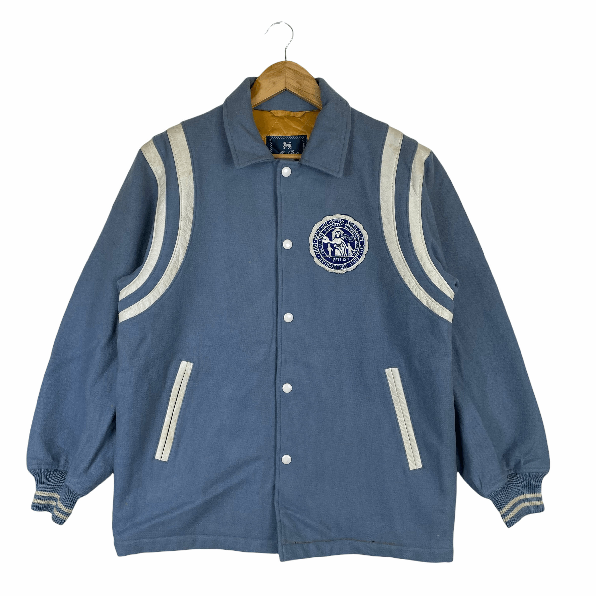 Macbeth Vintage 90 MACBETH SIGILLUM COLLEGII Leather Varsity Jacket Size US M / EU 48-50 / 2 - 1 Thumbnail