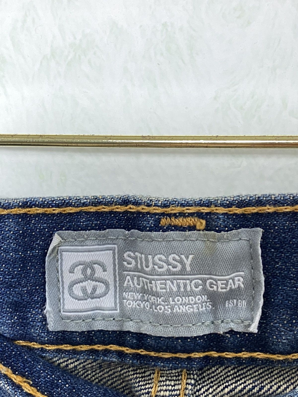 Stussy × Vintage XX Vintage Stussy OG Logo Denim / Nike Akira Evangelion Size US 37 - 8 Thumbnail