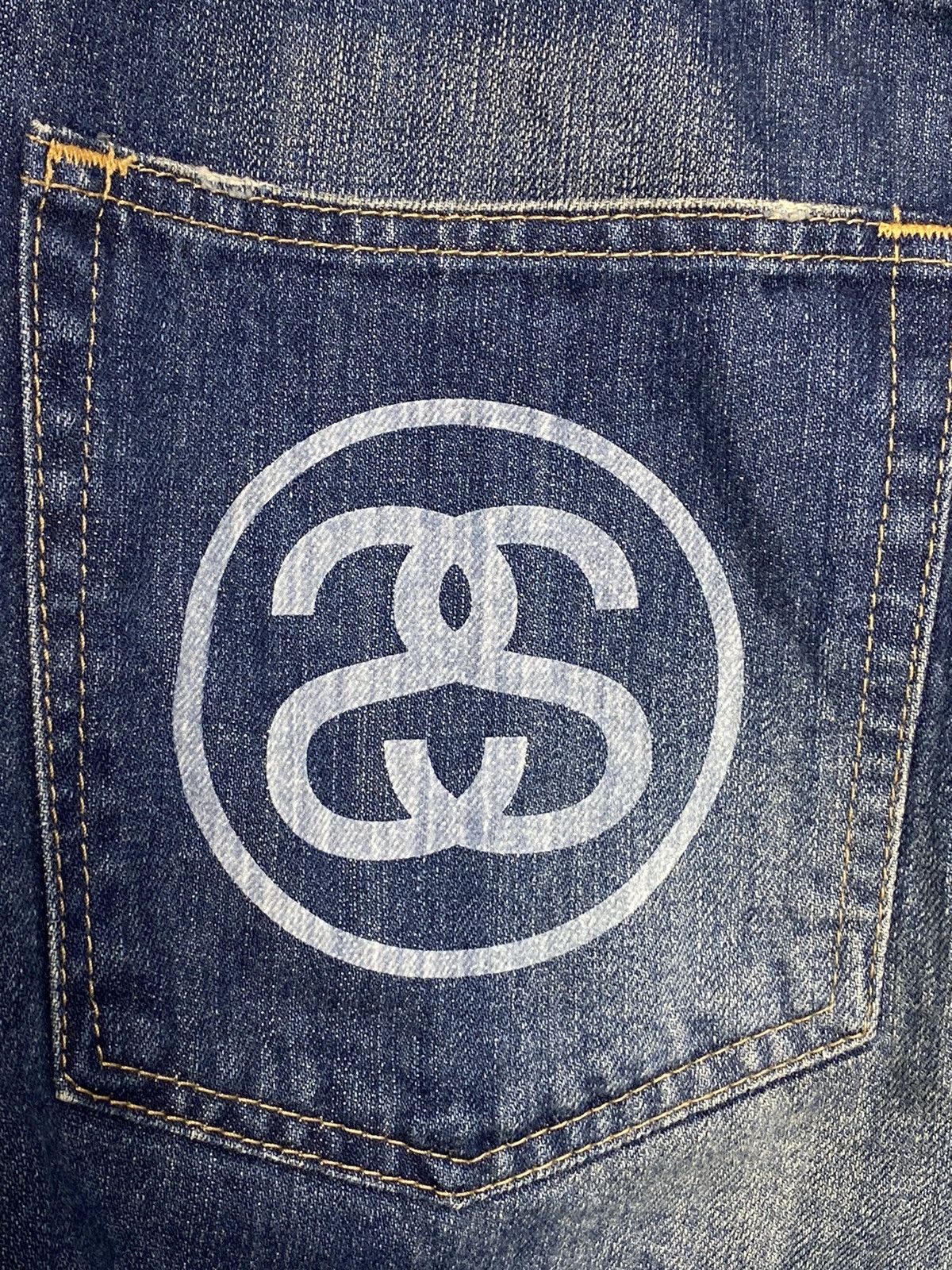 Stussy × Vintage XX Vintage Stussy OG Logo Denim / Nike Akira Evangelion Size US 37 - 2 Thumbnail
