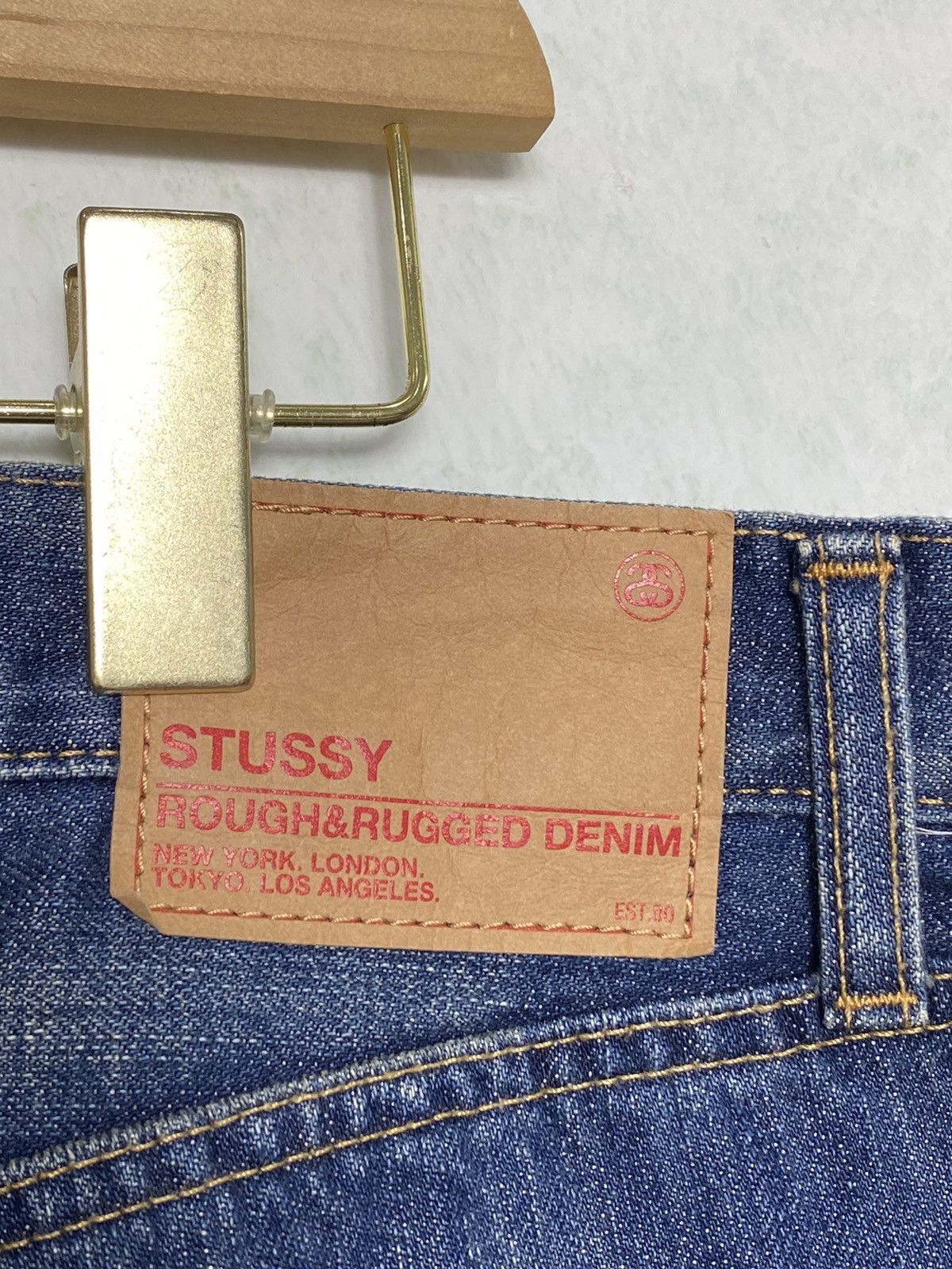 Stussy × Vintage XX Vintage Stussy OG Logo Denim / Nike Akira Evangelion Size US 37 - 9 Thumbnail
