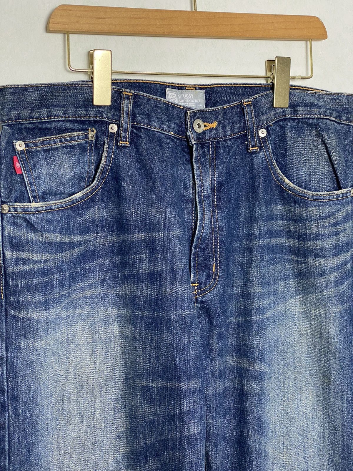 Stussy × Vintage XX Vintage Stussy OG Logo Denim / Nike Akira Evangelion Size US 37 - 5 Thumbnail