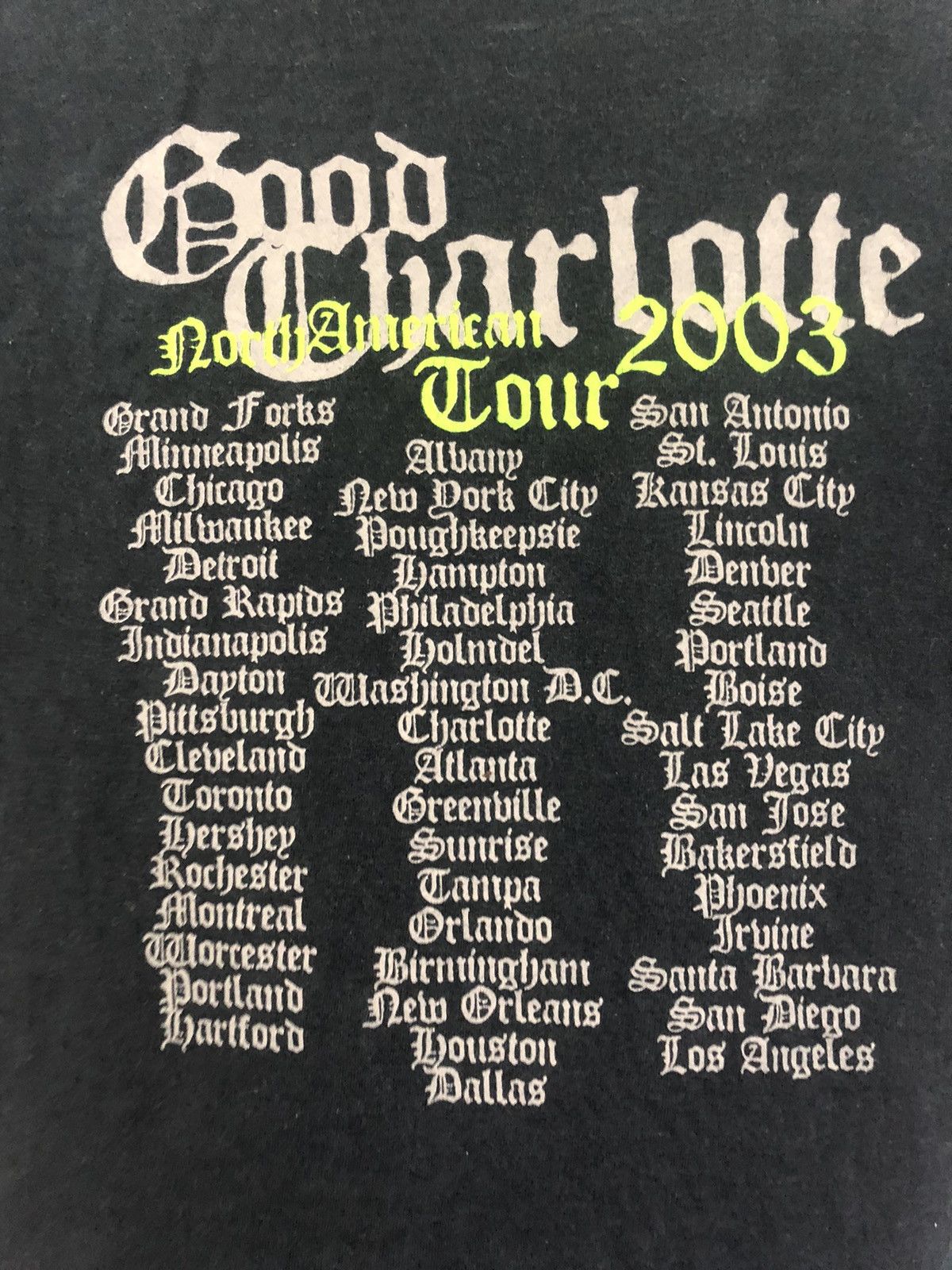 Band Tees × Seditionaries Vintage Y2K GOOD CHARLOTTE North American Tour tees size S Size US S / EU 44-46 / 1 - 5 Thumbnail