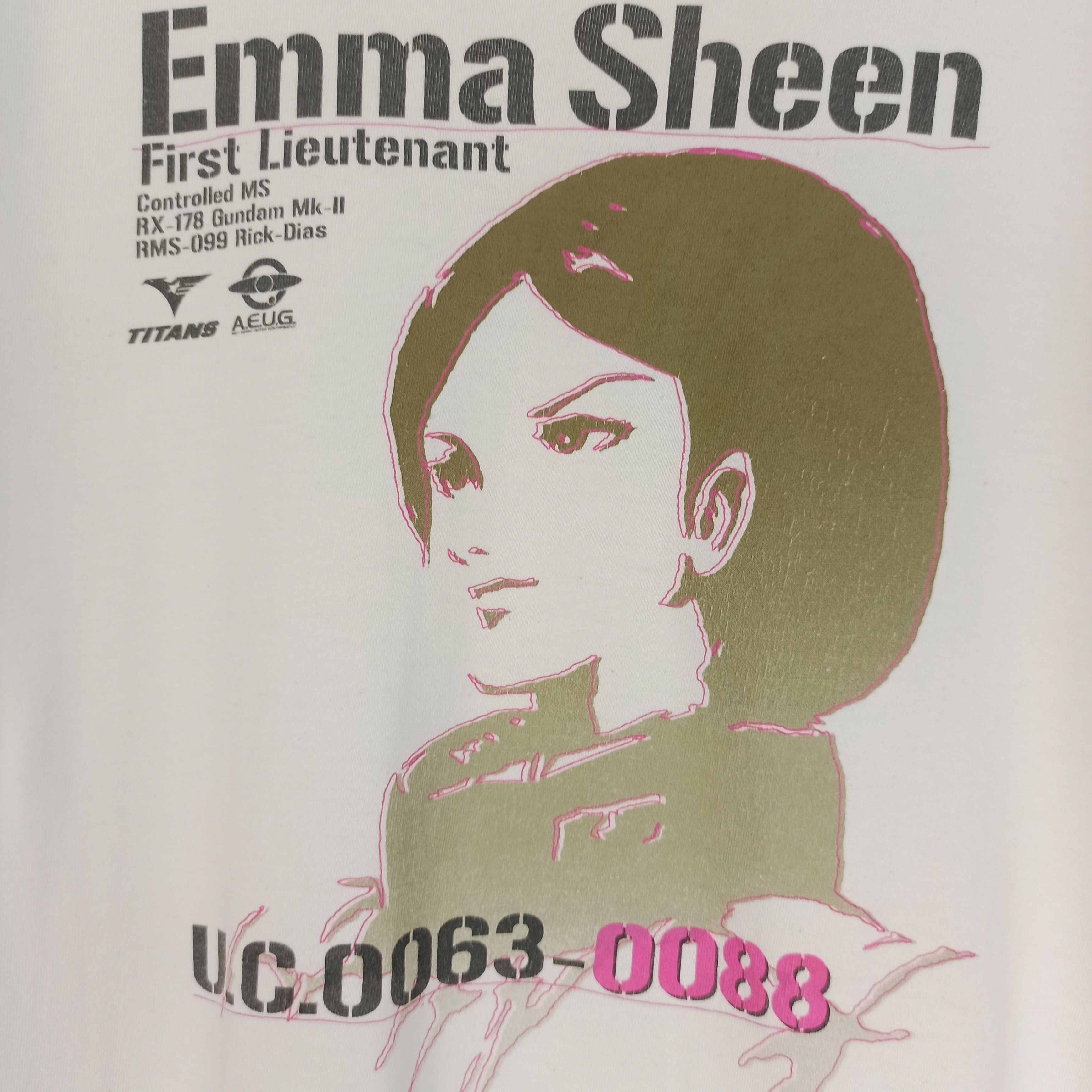 Anime Anime Mobile Suit Zeta Gundam Emma Sheen Character Tshirt Size US M / EU 48-50 / 2 - 3 Thumbnail